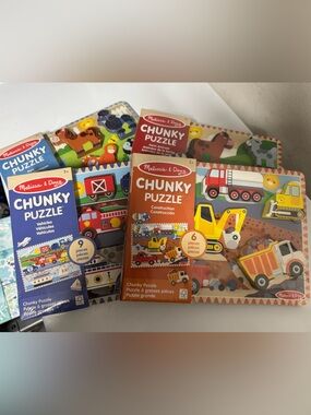 Melissa & Doug Chunky Puzzle Set of 4